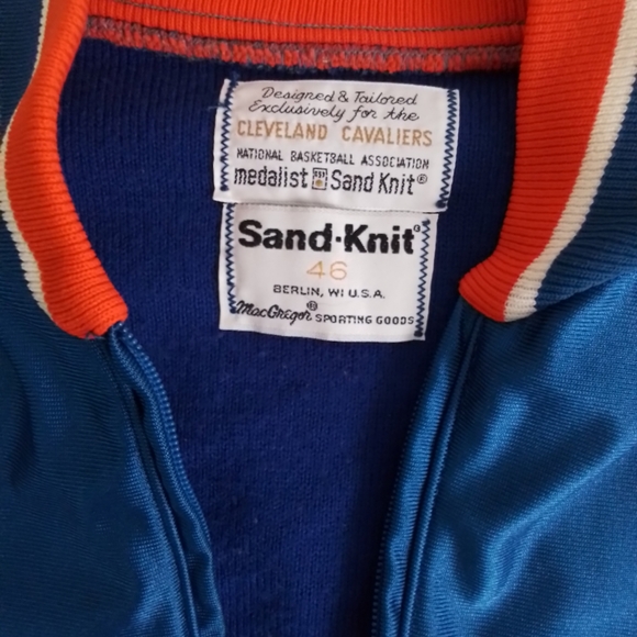 Vintage TEAM ISSUED Medalist Sand Knit Cleveland Cavaliers 1/4 Zip Jacket 46 XXL - Picture 12 of 14